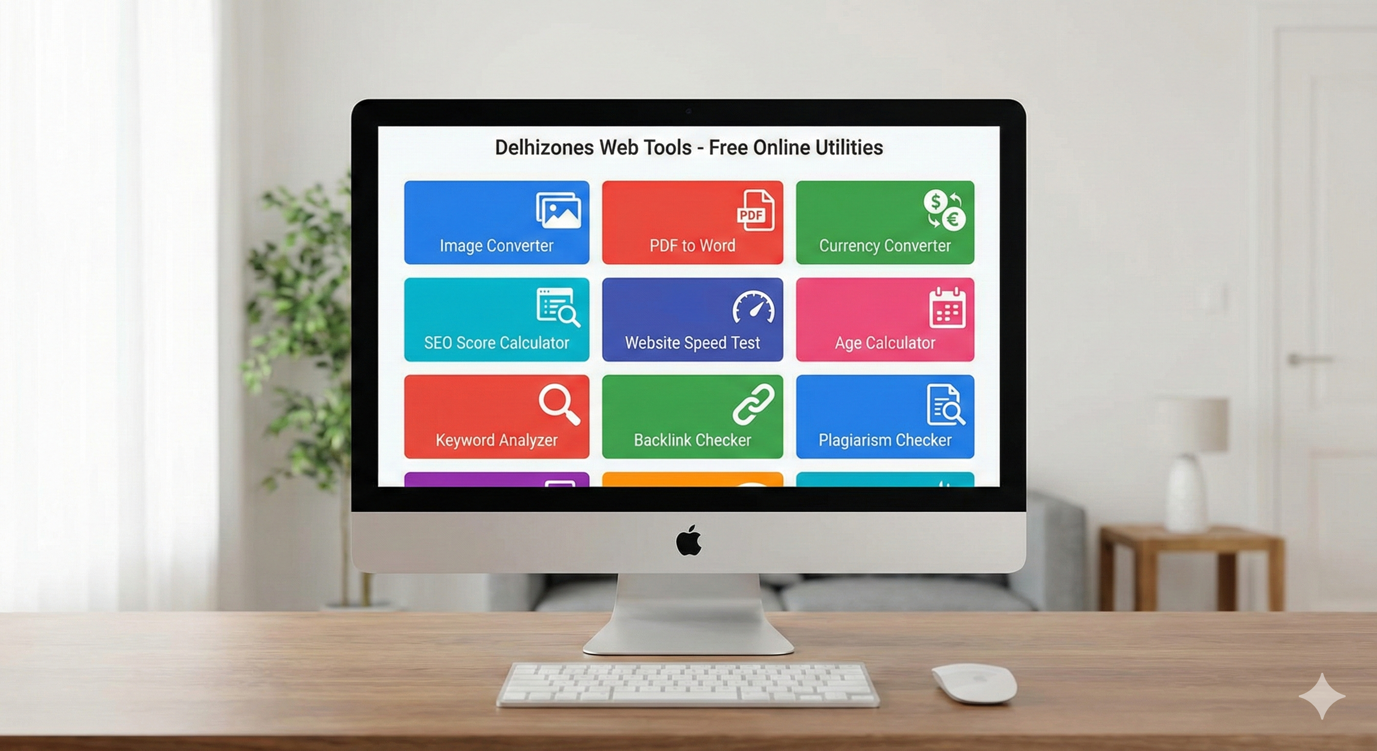 Collection of free web tools available on Delhizones multipurpose website including converters, calculators, and SEO analyzers